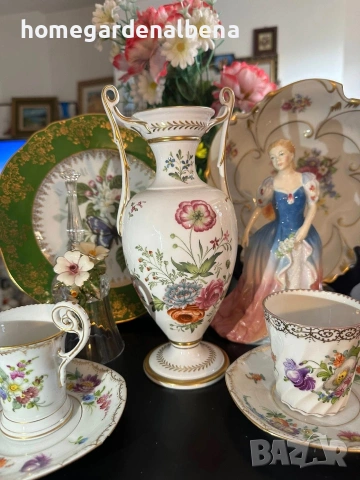 Колекционерска Ваза Spode "Chatsworth" | Cabinet Collection | 25 см, снимка 7 - Вази - 54212206
