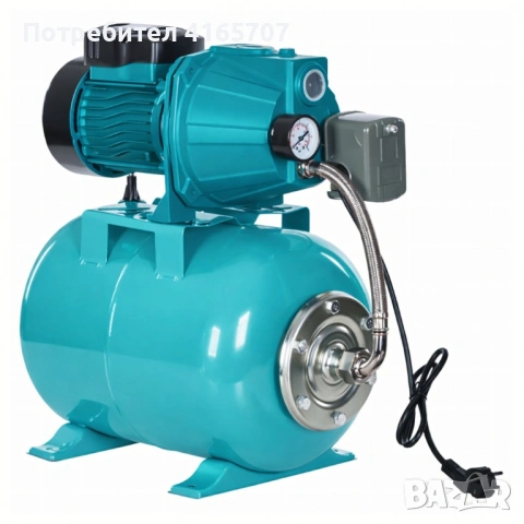 Хидрофорна система с помпа 750W и разширителен съд 50L – Пълен комплект за водоснабдяване и напояван, снимка 3 - Водни помпи - 54475753