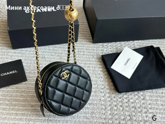 CHANEL чанта кръгла, снимка 4 - Чанти - 55465330