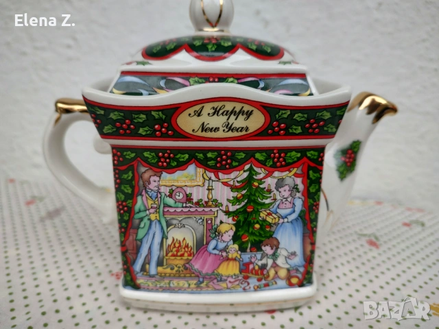 Винтидж коледен чайник Sadler, Англия, снимка 6 - Аксесоари за кухня - 53999985