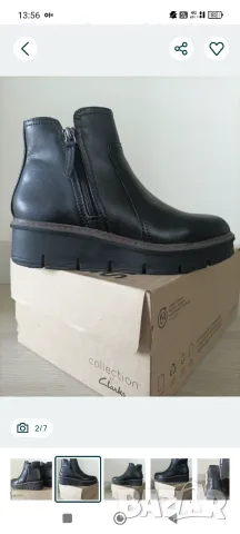 Clarks Скосени боти Airabell, снимка 6 - Дамски боти - 55404275