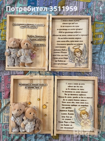 Покана за кръстници , снимка 3 - Други стоки за дома - 54539635