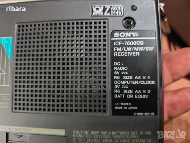Sony ICF 7600DS, снимка 10 - Радиокасетофони, транзистори - 55338313