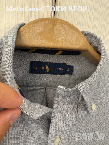 Оригинална мъжка риза Polo Ralph Lauren – Oxford Shirt, Сив меланж, снимка 2 - Ризи - 54425605