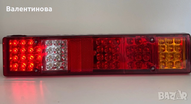 Комплект LED стопове 60 диода 12V 5 функции за бус, камион, ремарке, снимка 2 - Аксесоари и консумативи - 54367310