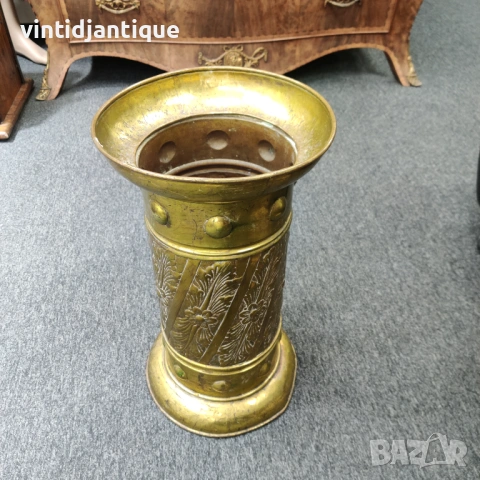 Антична месингова поставка за чадъри, снимка 2 - Антикварни и старинни предмети - 53913565