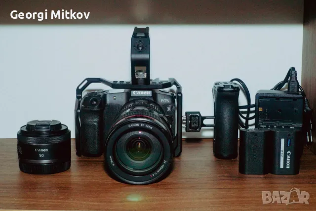 Canon EOS R + Обектив Canon EF 24-105mm + 2 батерии и Small Rig клетка