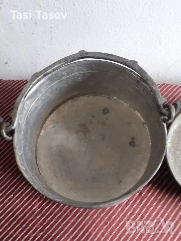 Медна, бакърена тава и котлел, менче, снимка 2 - Други стоки за дома - 52905774