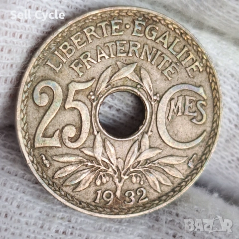 ✅ФРАНЦИЯ - 25 сантима 1932 г.❗