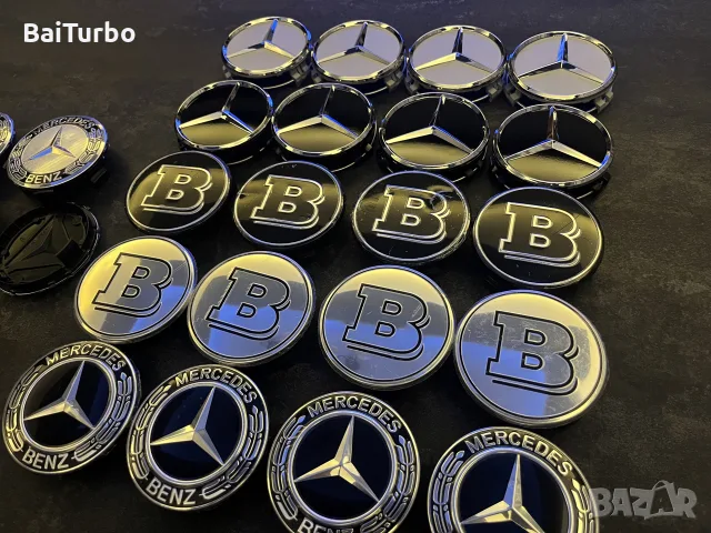 Капачки за джанти мерцедес/mercedes  и емблеми(75мм + 55мм), снимка 4 - Аксесоари и консумативи - 54317631