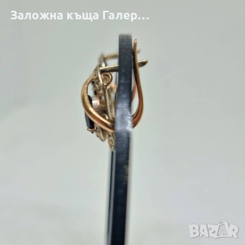 Елегантни златни обеци 585 с фианити – 5,26 г, снимка 5 - Обеци - 54215446