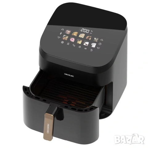 Безмаслен фритюрник CecoFry&Grill Smokin' 8500, 8,5л, 2200W, черен, 10 програми, снимка 5 - Фритюрници - 54983139