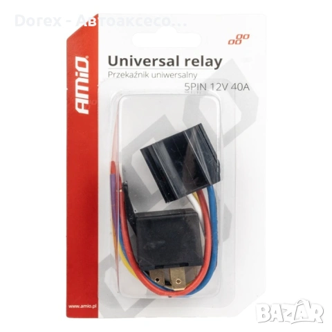 Универсално автомобилно реле 5 пина 12V 40A