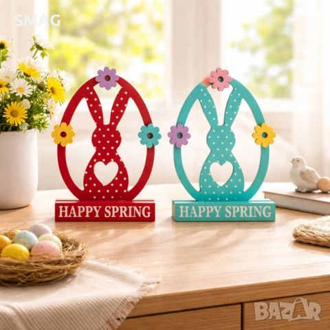 Декоративно яйце зайче цветно 12x3x18cm_1260352