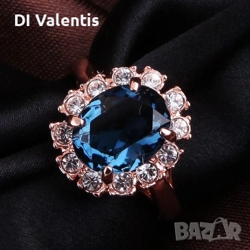 💍 24K Златно Покритие ✨️Дамски Пръстени 💍с Циркон💎 – Зелен, Син, Червен | Лимитирана Серия ⚜️✨️, снимка 2 - Пръстени - 54512901