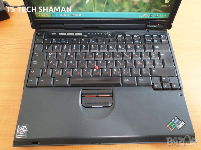 ⭐Продавам уникален ретро лаптоп IBM T20 Pentium 700MHz с Windows XP и РАБОТЕЩ Сериен Порт CОМ1, снимка 6 - Антикварни и старинни предмети - 54356967