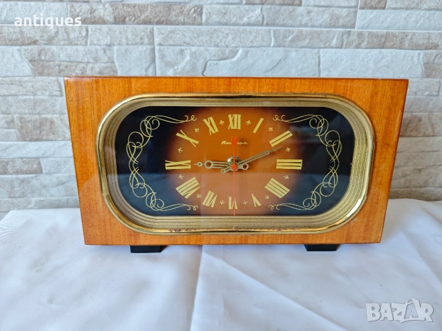 Kаминен кварцов часовник - Янтарь / Jantar - Антика - 1970"