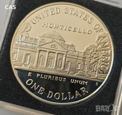 1 Долар 1993 САЩ - сребро , снимка 4 - Нумизматика и бонистика - 54347439