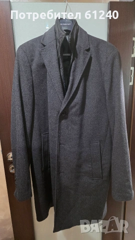 Продавам мъжко палто Christian Berg от 100% кшмир, снимка 2 - Палта - 54986947