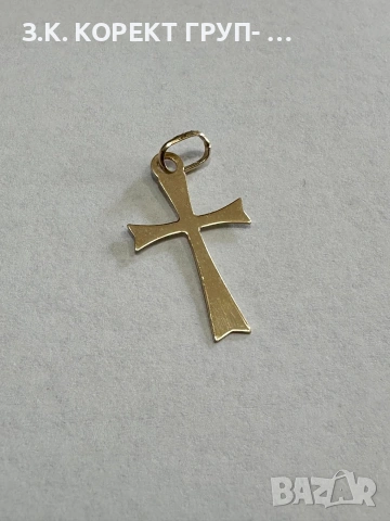 Златен кръст 14K – 0,40гр, снимка 4 - Колиета, медальони, синджири - 55091688