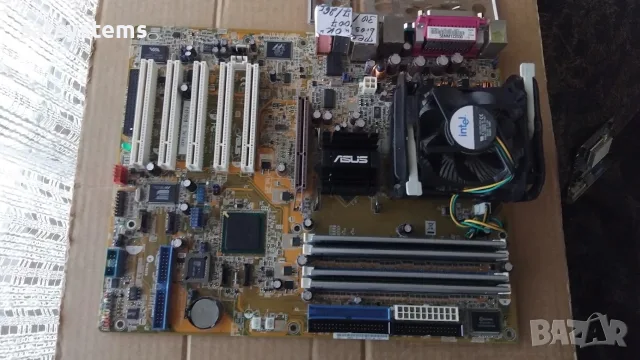 Дънна платка Asus P4P800-E Deluxe Socket 478 CPU+FAN+RAM, снимка 5 - Дънни платки - 55481136