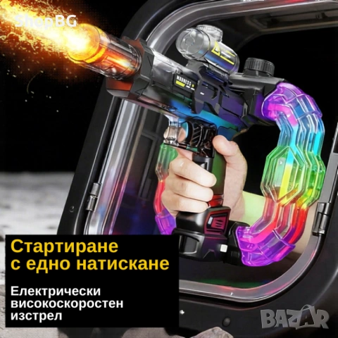 Космически лазерен пистолет с RGB светлинен пръстен и звукови ефекти , снимка 4 - Електрически играчки - 54854140