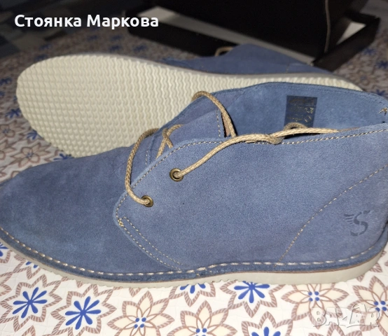 Нови мъжки велурени кларкове 44,5-Staff Jeans, снимка 5 - Мъжки боти - 54559749