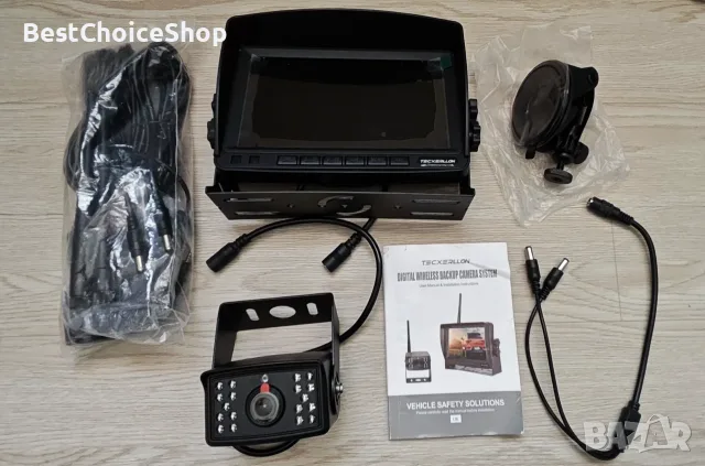 цифрова безжична камера за задно виждане TECXERLLON Wireless Backup Camera + Monitor 7", 12/24 волта, снимка 2 - Аксесоари и консумативи - 55317448