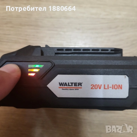 Батерия WALTER 20V Li ion, снимка 2 - Други инструменти - 55058126