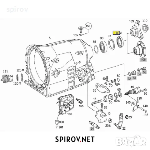 Уплътнение автоматична скоростна кутия Mercedes 722.6 5G Tronic, снимка 4 - Части - 55701350
