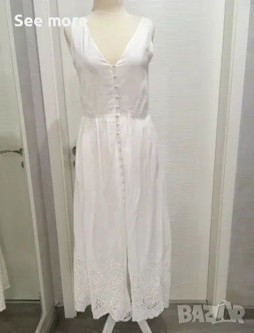 Massimo Dutti рокля 100% памук с бродерия!, снимка 3 - Рокли - 55606962