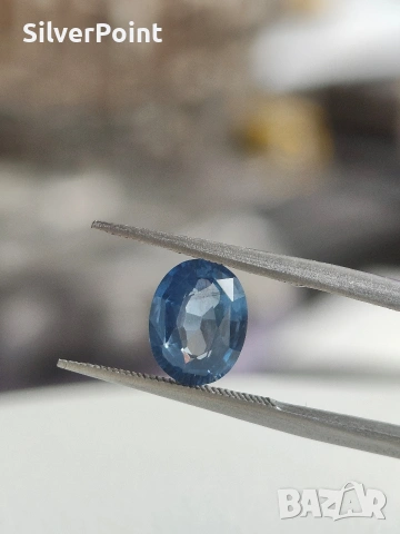 Сапфир Cornflower blue голям с швейцарски сертификат , снимка 5 - Други - 54082904