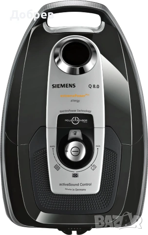 Прахосмукачка Siemens Q8.0 (Bosch) extreme quatro power, active sound control,с резервни НОВИ филтри, снимка 2 - Прахосмукачки - 55274062