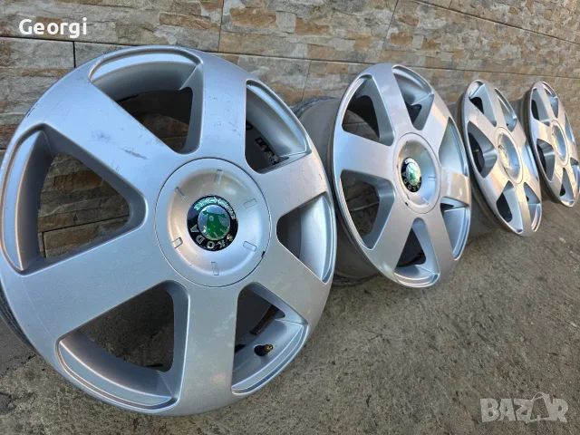 Продавам ОРИГИНАЛНИ джанти 16 ' цола 5x100 Shkoda,VW, Bora,Golf Audi a3, Leon 6,5J ET50, снимка 3 - Гуми и джанти - 55468282