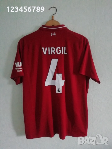 Liverpool Virgil оригинална тениска фланелка Ливърпул Ван Дайк 2XL екип 2018-2019 