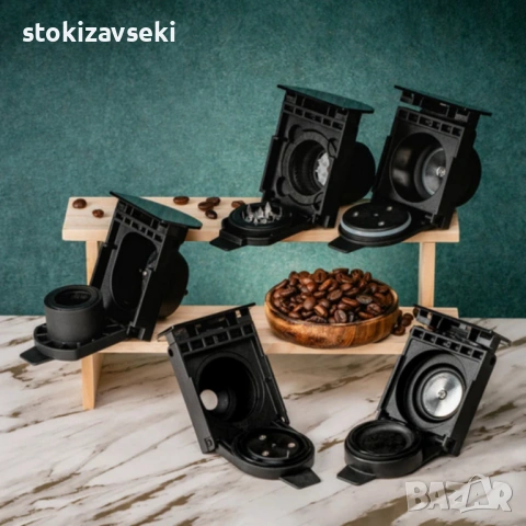 Еспресо машина 8в1 Oliver Voltz OV51171N8M – За капсули и мляно кафе, 1450W, 19 Bar, 5 адаптера 5VS1, снимка 7 - Кафемашини - 54046243