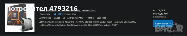 ПРОМО Процесор с Дъно АМ5 Ryzen 7600x MSI B650 Gaming Plus WIFI, снимка 6 - Процесори - 55382697