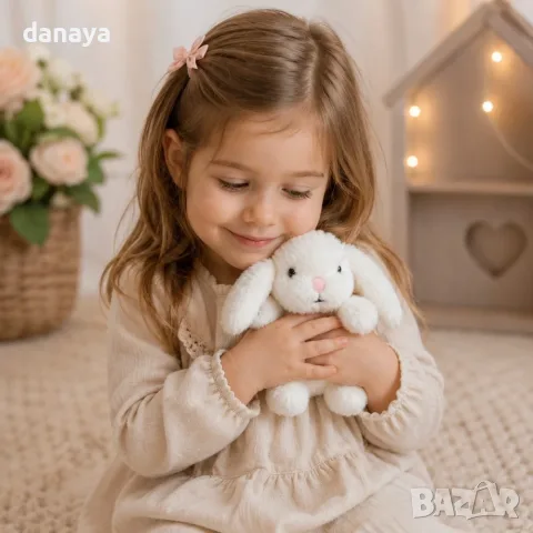 6873 Плюшена играчка зайче 18х9, снимка 2 - Плюшени играчки - 55343649