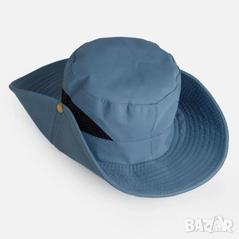 Мъжка шапка тип bucket син раф_1261202, снимка 2 - Шапки - 54928624
