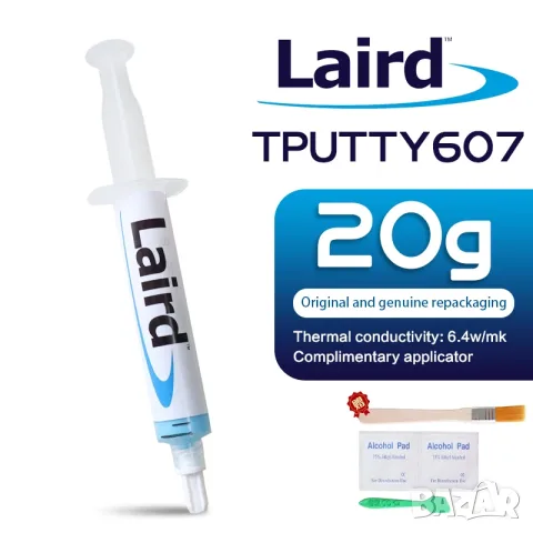 (USA) Laird Tputty607 6.4 W/m·K течен термопад за RAM, VRM на видеокарта или лаптоп