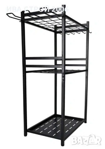 Стойка за градински инструменти | Органайзер за лопати, гребла и метли, снимка 2 - Градински инструменти - 54180259