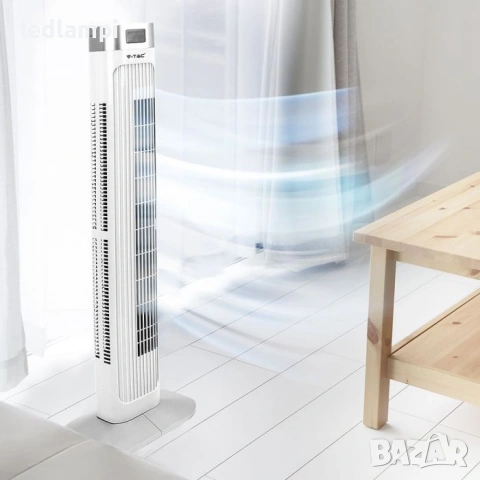 Стоящ Вентилатор 55W С Дисплей И Дистанционно Бял - ПРОМОЦИЯ, снимка 9 - Вентилатори - 33392033