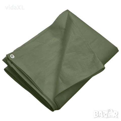 vidaXL Брезент, 260 г/м², 3x4 м, зелен, HDPE(SKU:151547), снимка 2 - Други - 54946652