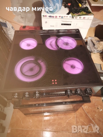 Черна свободно стояща печка Gorenje , снимка 3 - Печки, фурни - 54720366