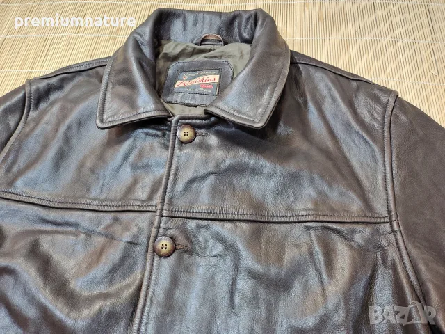 RedSkins / M-L / мъжко яке тип палто от естествена телешка кожа, снимка 14 - Якета - 55545677