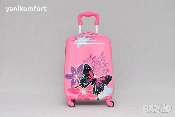 Детски куфар от ABS за момче и момиче с 4-ри колела 