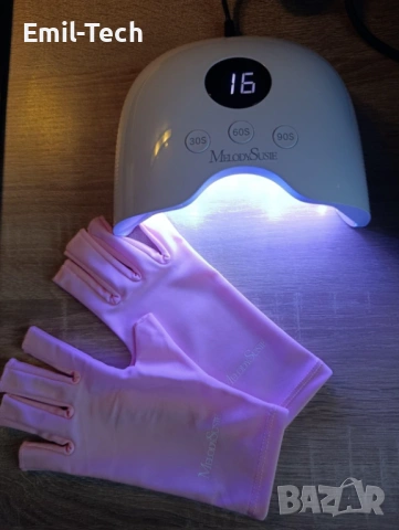 UV/LED лампа за маникюр MelodySusie 24W + подарък козметична чантичка, снимка 11 - Други - 54752246