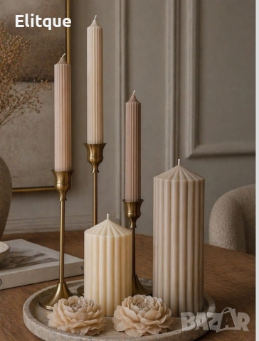 ръчно изработени сапунени свещи , снимка 3 - Декорация за дома - 54307673