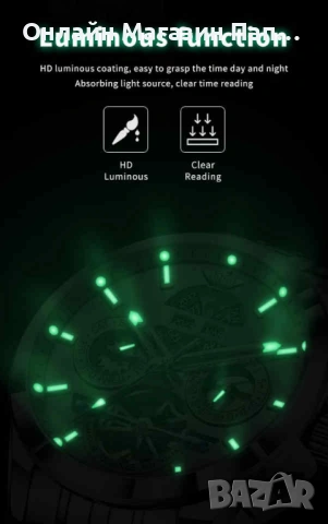 OUPINKE 3251 Мъжки Механичен Автоматичен Турбийон Часовник, снимка 15 - Мъжки - 54207596