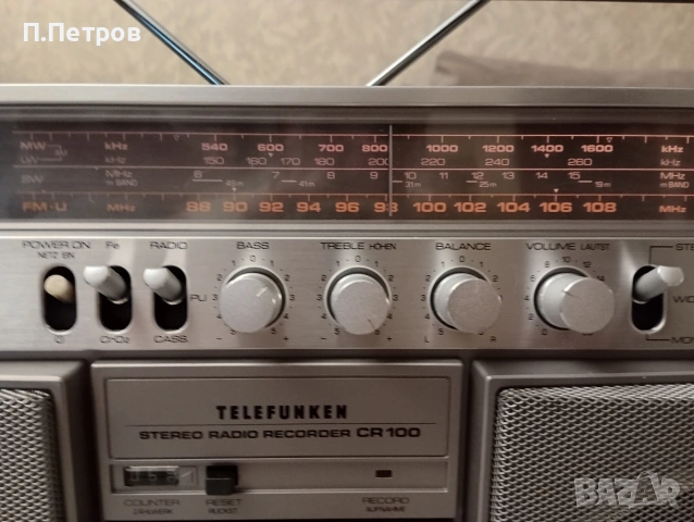 TELEFUNKEN CR-100 радиокасетофон , снимка 3 - Радиокасетофони, транзистори - 55138804